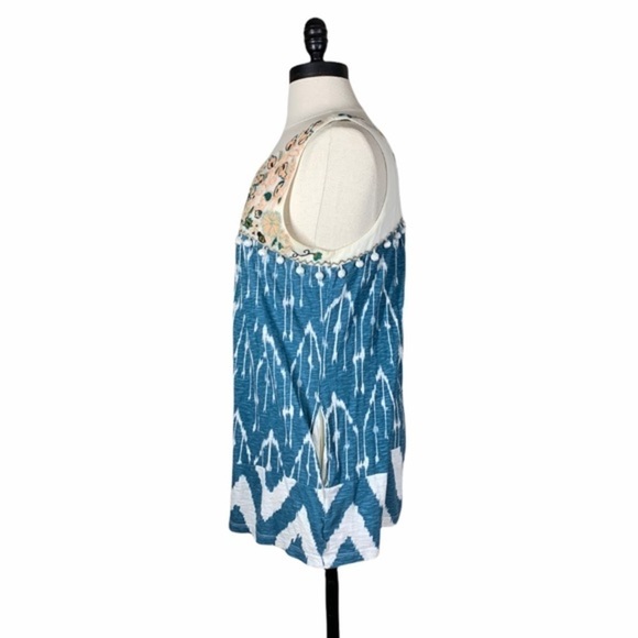 Floreat Ivory Geometric Sleeveless Embroidered top - Picture 5 of 5